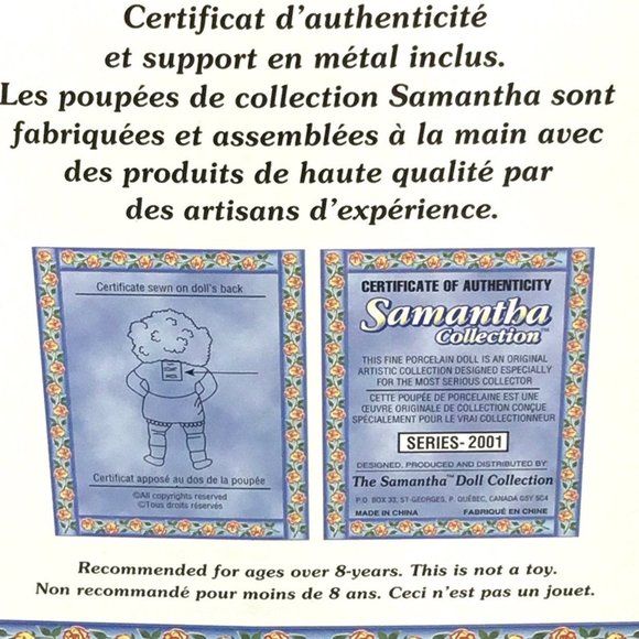 Samantha Medici Porcelain Doll - Picture 8 of 12